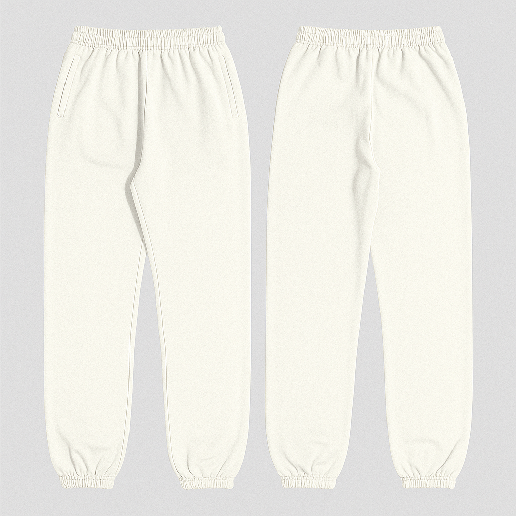 Cuffed oversized jogger, off-white